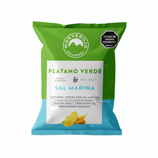 Pasabocas Monterojo Plátanos Verdes Sal Marina x 25 gr