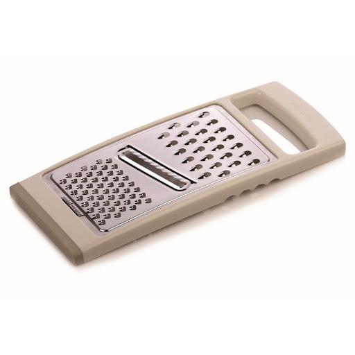 Rallador Plano-Multiusos Handy Tescoma Caja x 1 28 cms- excelente para rallar f˙cil y r˙pidamente y cortar todo tipo de alimentos comunes- fabricado en acero inoxidable de primera calidad y pl˙stico resistente- provisto de superficie antideslizante