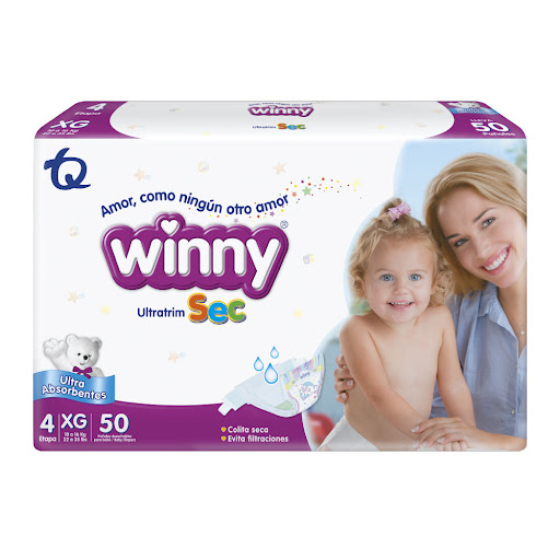 Pañales Winny Ultratrim Sec Etapa 4 XG x 50 und