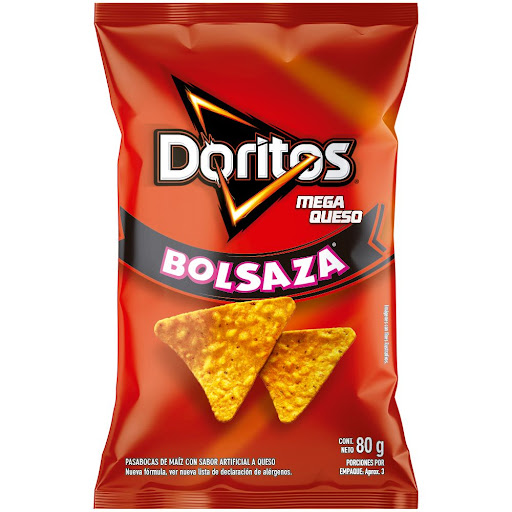 Pasabocas de Maíz Doritos Megaqueso Paquete x 80 gr