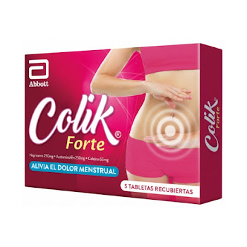 Colik Forte Naproxeno + Acetaminofén + Cafeína Abbott Caja x 5 Tabletas  