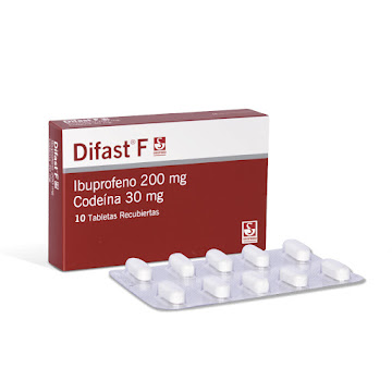 Difast F Ibuprofeno + Codeína 200/30mg Siegfried Caja x 10 tabletas  