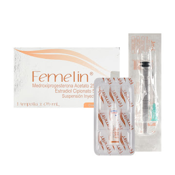 Femelin Medroxiprogesterona + Estradiol 25/5mg Lafrancol Caja x 1 Ampolla  