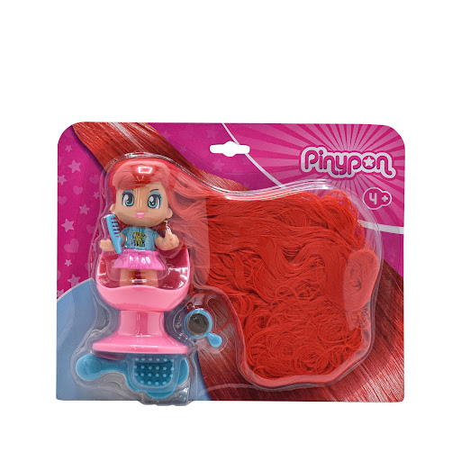 Figura Pinypon Súper Melena Roja Pinypon Caja x 1 Con Pinypon Súper Melena puedes hacer tantos peinados y cambios de looks como quieras, gracias a su súper larga melena. Incluye silla de peluquería y accesorios para el pelo. Las figuras Pinypon son P