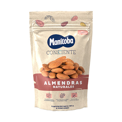 Almendras Naturales Manitoba x 180 gr