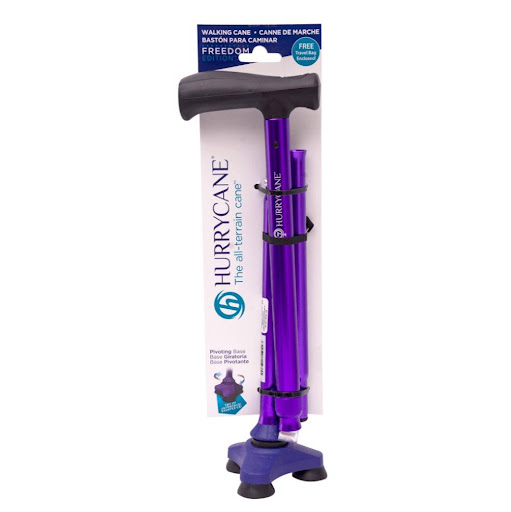 BASTON HURRYCANE PLEGABLE PURPURA HURRYCANE BOLSA x 1