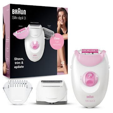 Depiladora Eléctrica Mujer 2 en 1 Braun Silk-épil 3, 3-270 x 1 und  