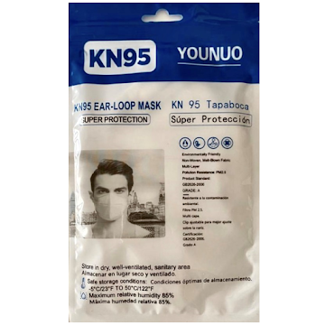 Tapabocas Younuo KN95 x 1 und  