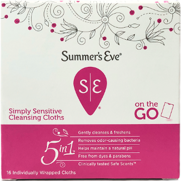 Solo Online Toallas Húmedas Íntimas   Summers´S Eve Simply Sensitive 5 En 1 X16und 