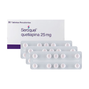 Seroquel Quetiapina 25 mg Astrazeneca Caja x 30 Tabletas  