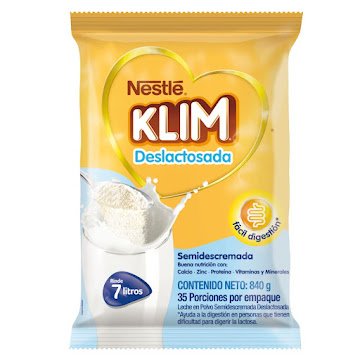Leche En Polvo Klim Deslactosada Semidescremada x 840 gr  