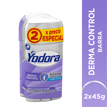 //Oferta Desodorante en Barra Yodora Mujer Derma Control x2 Und x45gr  