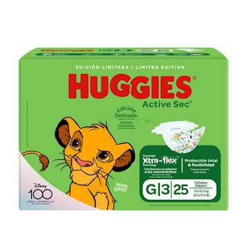 Pañales Huggies Active Sec Etapa 3/G Paquete x 25 und  