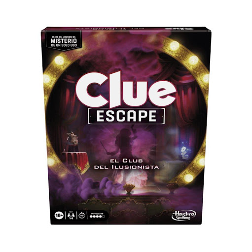 Juego De Mesa Clue Escape El Club Del Ilusionista Hasbro Hasbro Gaming  x 1 Clue Escape: El Club del Ilusionista es una experiencia de juego de escape que combina la clásica dinámica de Clue con enigmas y misterios. Los jugadores deben resolver el misterio de la desaparición 