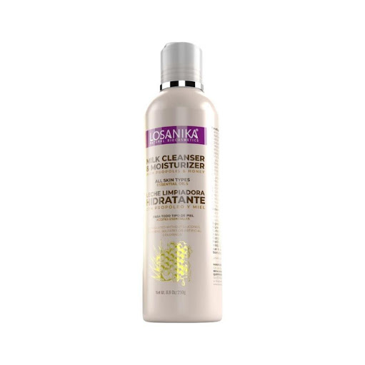 Limpiadora Facial Leche Hidratante con Propóleo y Miel LOSANIKA 250g x 1 Tecnología vegetal que desmaquilla, limpia e hidrata en un solo paso. Con propóleo, miel y extractos botánicos, elimina impurezas y maquillaje sin resecar. Ayuda a proteger la barrera cutánea y deja l