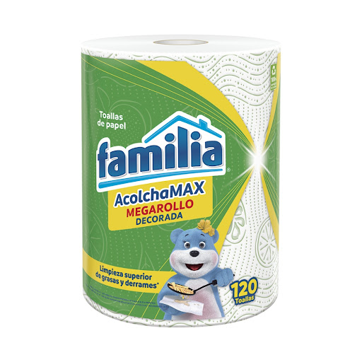 Toallas de Cocina Familia Acolchamax Megarrollo Decoradas Paquete x 1 und