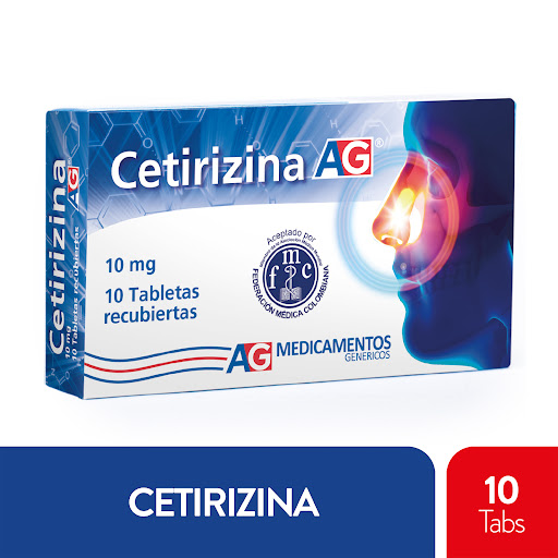 Cetirizina Ag 10 mg Caja x 10 Tabletas
