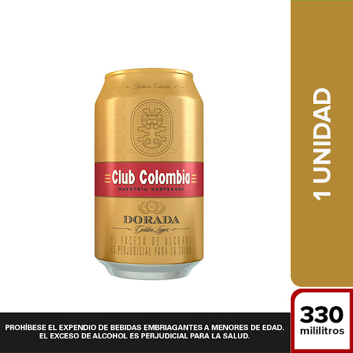 Cerveza Club Colombia Lata Dorada x 330 ml