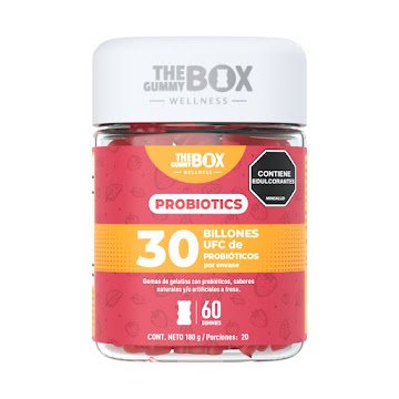 Gomas Masticables The Gummy Box Probiotics Frasco x 180 gr  