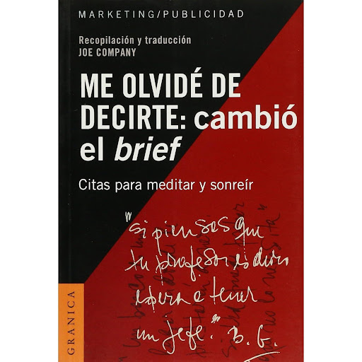 Me Olvide De Decirte: Cambio El Brief Granica  x 1  