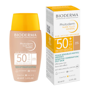 Protector Solar Bioderma Photoderm Nude Touch Dorado-Toque Seco x 40 ml  