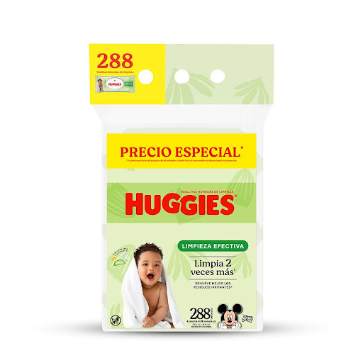 Toallas Húmedas Huggies Limpieza Efectiva Paquete x 288 und