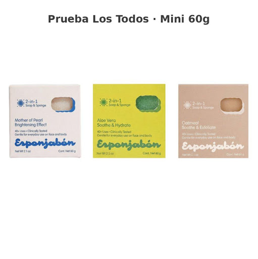 KIT X 3 Esponjabon Concha Nácar + Aloe Vera + Avena Mini 60 gr (Concha Nácar 1 und, Aloe Vera 1 und y Avena 1 und) Esponjabon 60g x 1 undefined