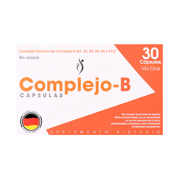 Complejo B Niacina + Ácido de Calcio + Vitamina B1 22mg/3mg/4mg Nutrazul Caja x 30 Cápsulas  