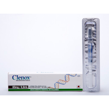 **Clenox x80gr/0.8ml Solución Inyectable Procaps Caja x1 und Enoxaparina Sódica 20mg  