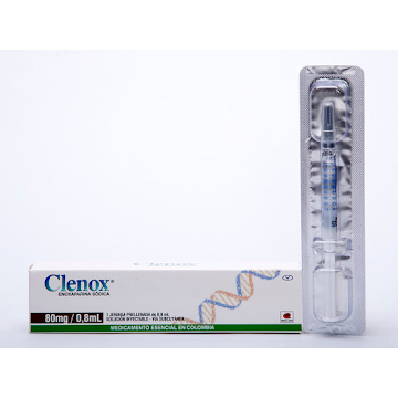 **Clenox x80gr/0.8ml Solución Inyectable Procaps Caja x1 und Enoxaparina Sódica 20mg  