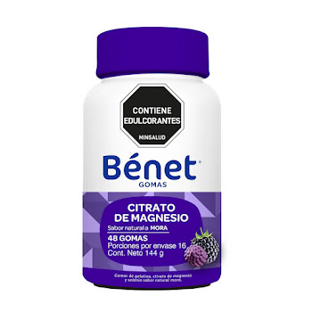Gomas de Magnesio Benet Sabor Mora Frasco x 48 und  