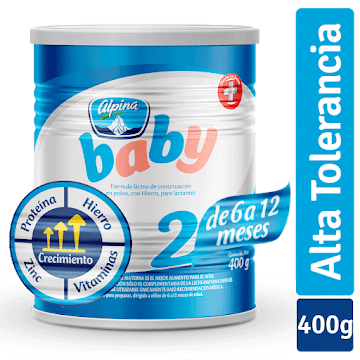 Fórmula Infantil Alpina Baby 2 De 6-12 Meses x 400 gr  