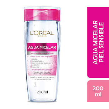 Agua Micelar Loreal Paris 5 en 1 Piel Sensible x 200 ml          