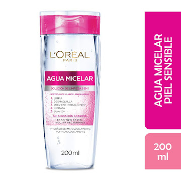 Agua Micelar Loreal Paris 5 en 1 Piel Sensible x 200 ml          