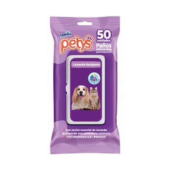Pañitos Húmedos Petys Lavanda Paquete x 50 und  