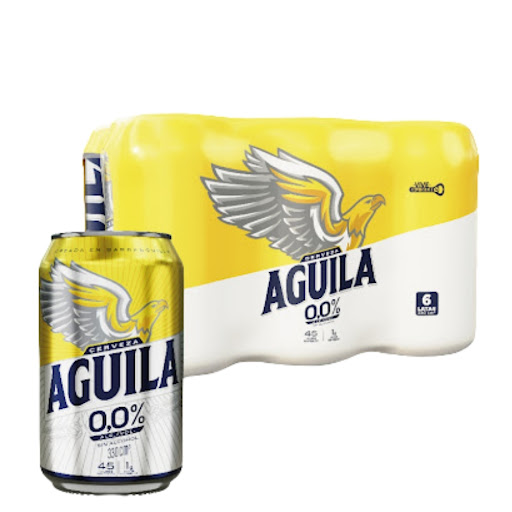 Cerveza Aguila Cero Lata 330 ml x 6 und