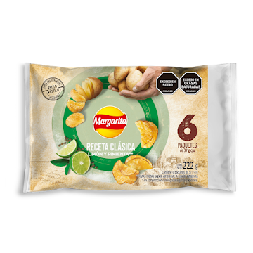 Papas Margarita Receta   Clásica Limón Pimienta Paquete x 6 und 