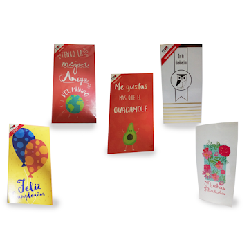 Tarjeta De Regalo Para Toda Ocasión Pequeña Estampada Motivos Surtidos x 1 und  