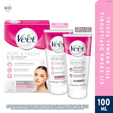 Crema Depilatoria Facial Veet Piel Normal x 50 ml  