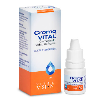 Cromovital Cromoglicato Sódico 40mg/ml Vital Vision Solución Oftálmica x 5 ml  
