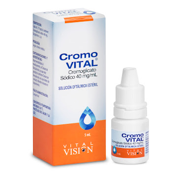 Cromovital Cromoglicato Sódico 40mg/ml Vital Vision Solución Oftálmica x 5 ml  
