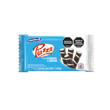 Barquillo Piazza Cookies   and Cream x 10 und  