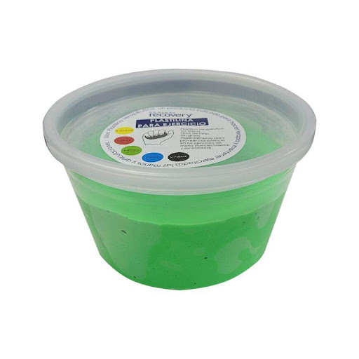 Plastilina Para Ejercicio Green X Libra Maxwell  x 1 Es una herramienta especializada para rehabilitación y fortalecimiento de la mano y los dedos. Su textura adaptable mejora la movilidad y resistencia, y su sistema de codificación por colores ofrece d
