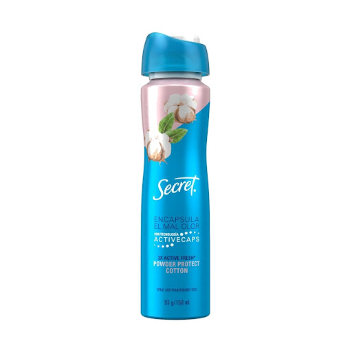 Antitranspirante Secret Spray Cotton Frasco x 150 ml