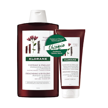 Kit Shampoo Klorane Quinina x 400ml + Bálsamo Quinina x 200 ml  