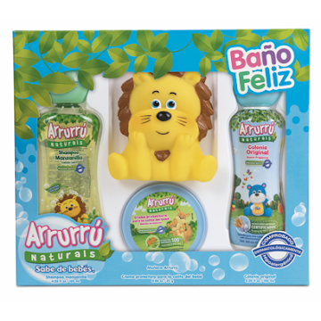 Estuche Arrurrú   Naturals Colonia+Shampoo+Crema Gratis Muñeco  