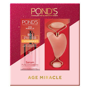 Kit Serum Ponds Antiedad   vitamina C x 30 ml + Roller Para Cara 
