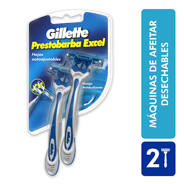 //MAQUINA DE AFEITAR GILLETTE PRESTOBARBA EXCEL DESECHABLE X2UND          