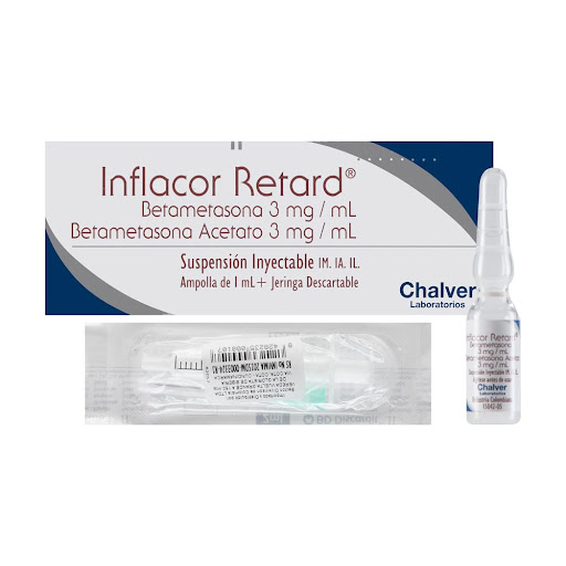 Inflacor Retard Betametasona 3 mg Chalver Frasco x 1 Ampolla