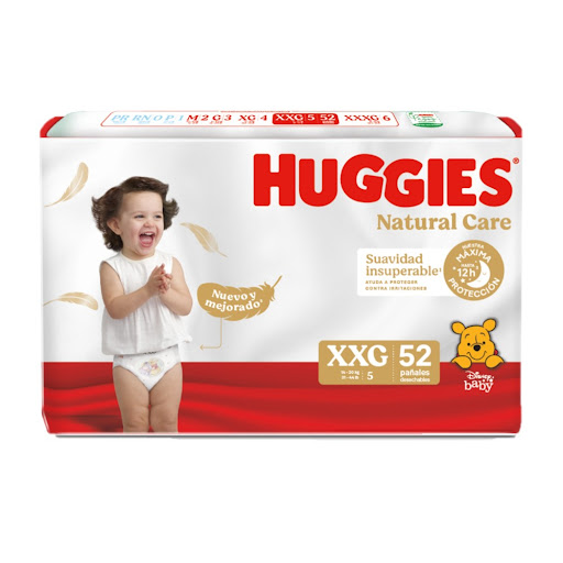 Pañales Huggies Natural Care XXG Etapa 5 x 52 und